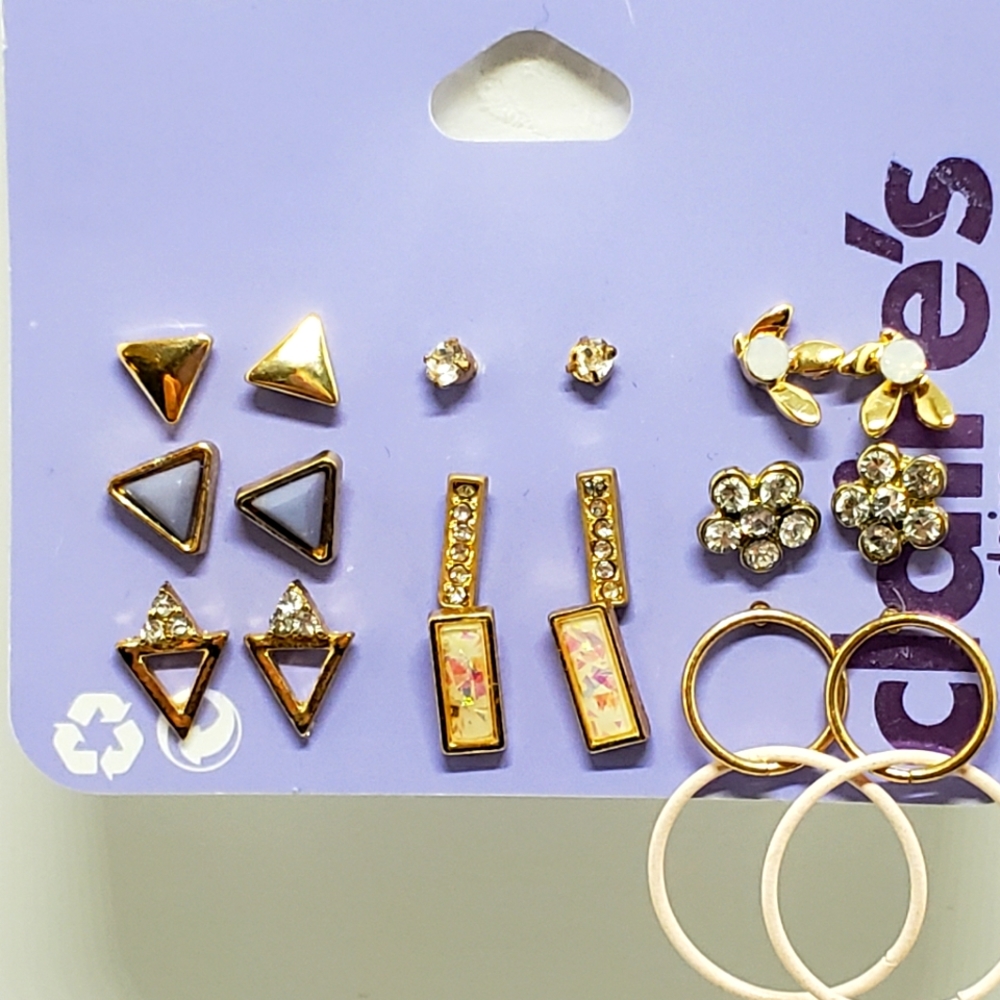 9 Pair Clair's Sensitive Solutions Earrings